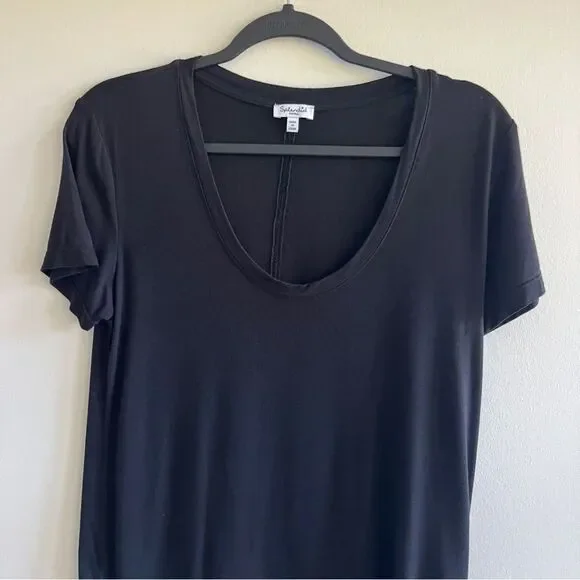 Splendid Sloane Scoop Tee Black Small - Picture 3 of 8